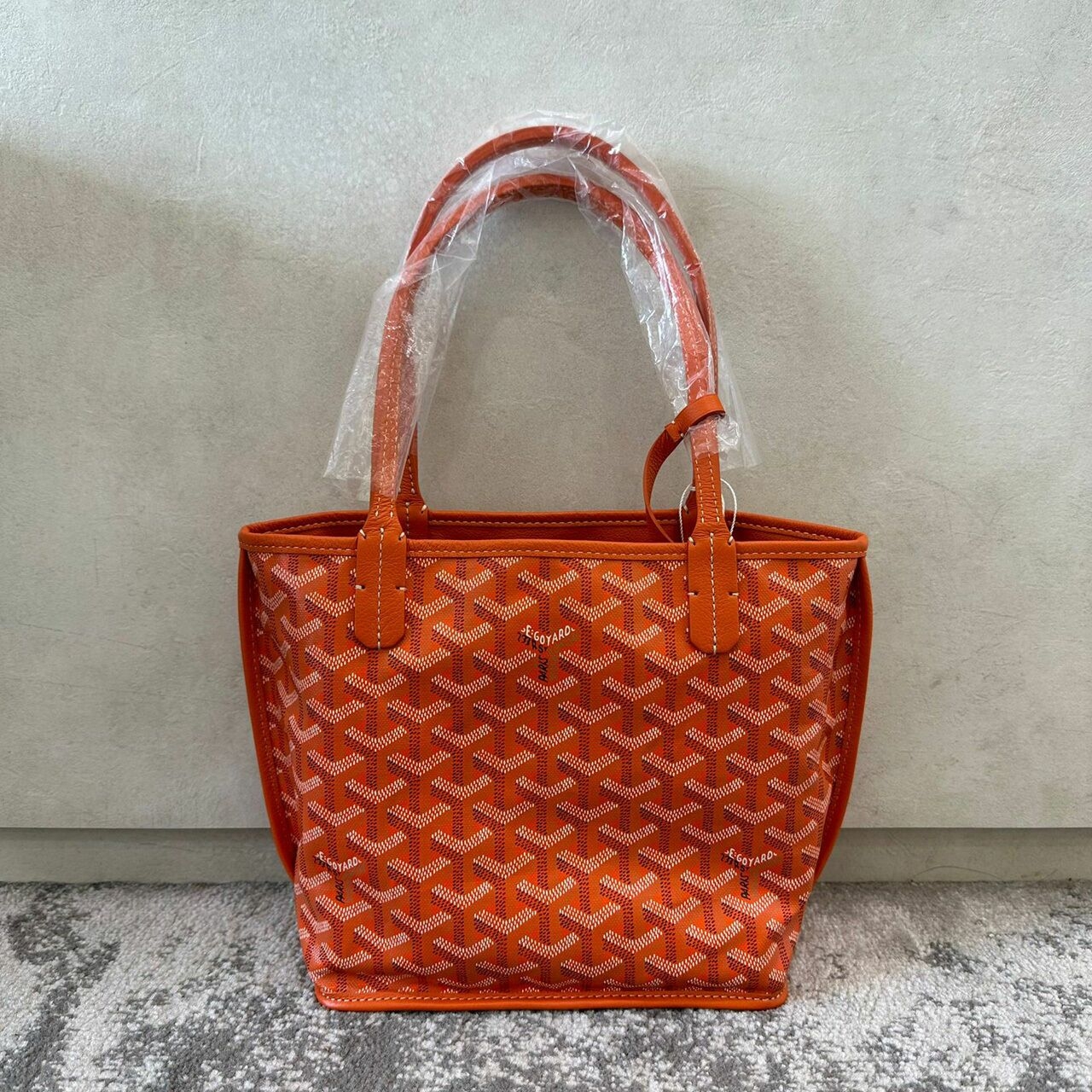 Goyard Mini Anjou Orange Reversible Tote Bag