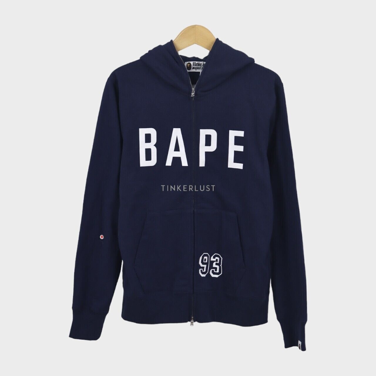 A Bathing Ape Center Logo Zip Navy Cotton Jacket