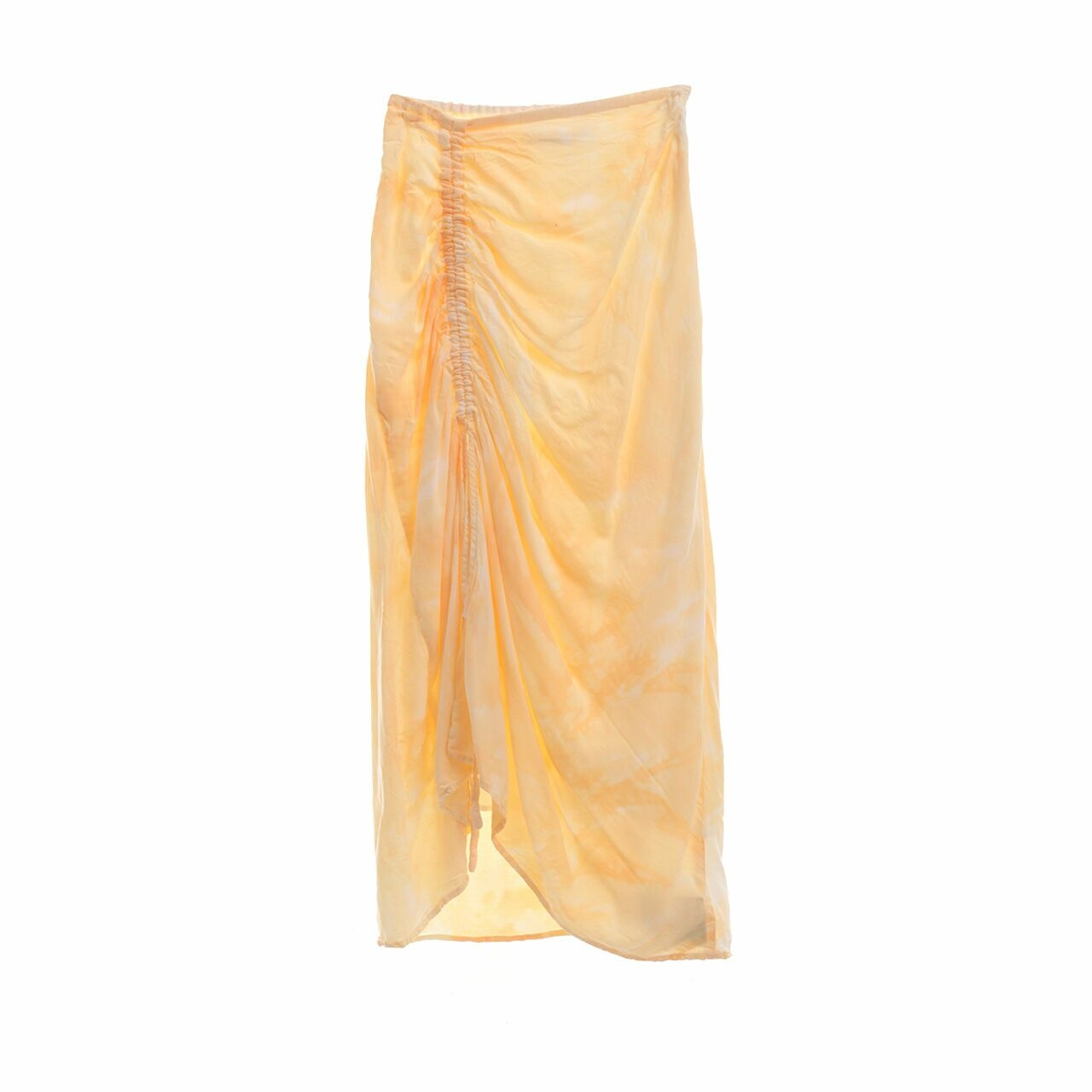 Private Collection Yellow Tie Dye Midi Skirt