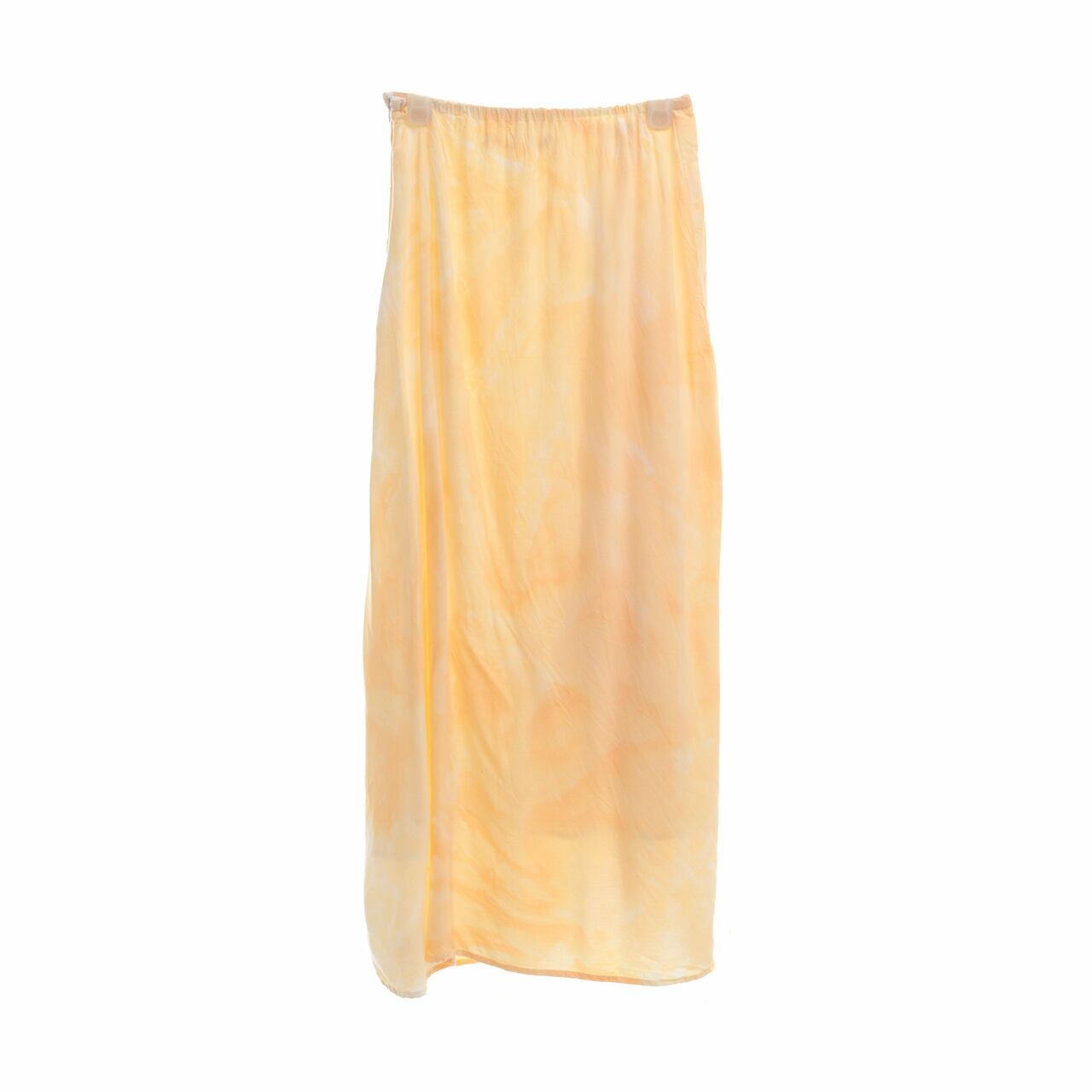 Private Collection Yellow Tie Dye Midi Skirt