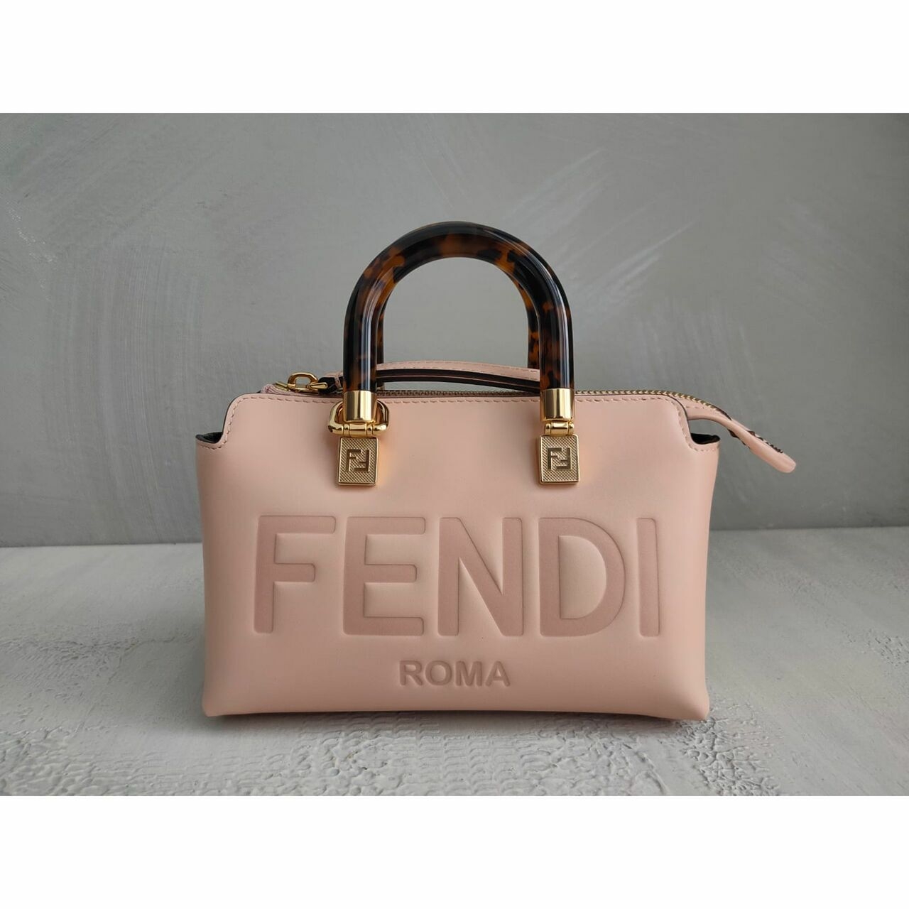 Fendi Roma By The Way Mini Boston GHW in Rose Pink Satchel