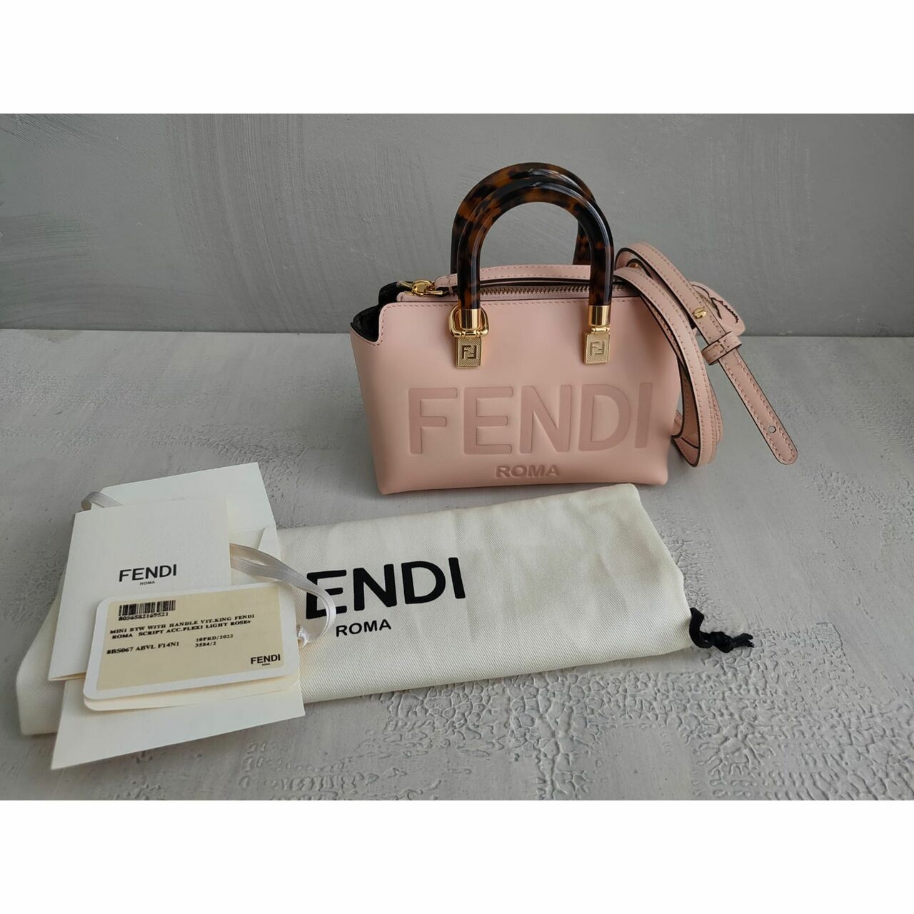 Fendi Roma By The Way Mini Boston GHW in Rose Pink Satchel