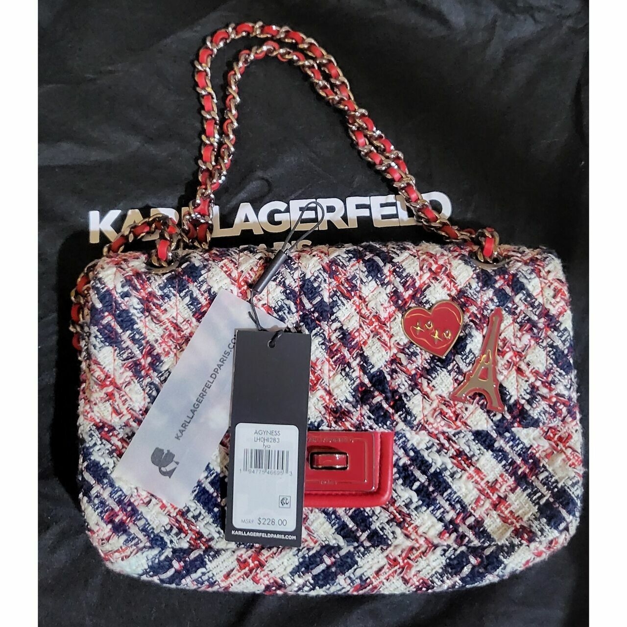 Karl Lagerfeld Red Shoulder Bag