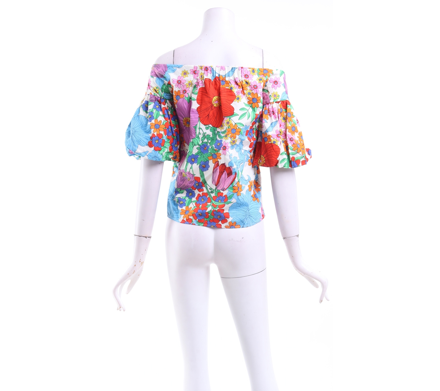 H&M Multi Color Floral Off Shoulder Blouse