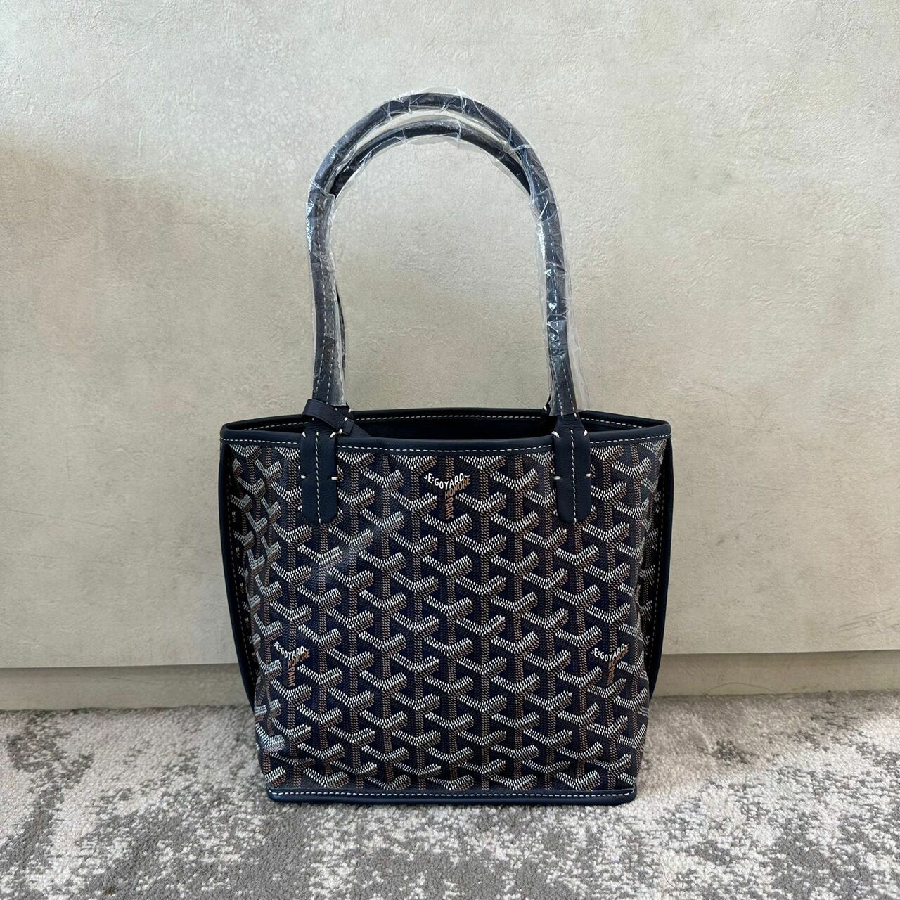 Goyard Mini Anjou Navy Tote Bag