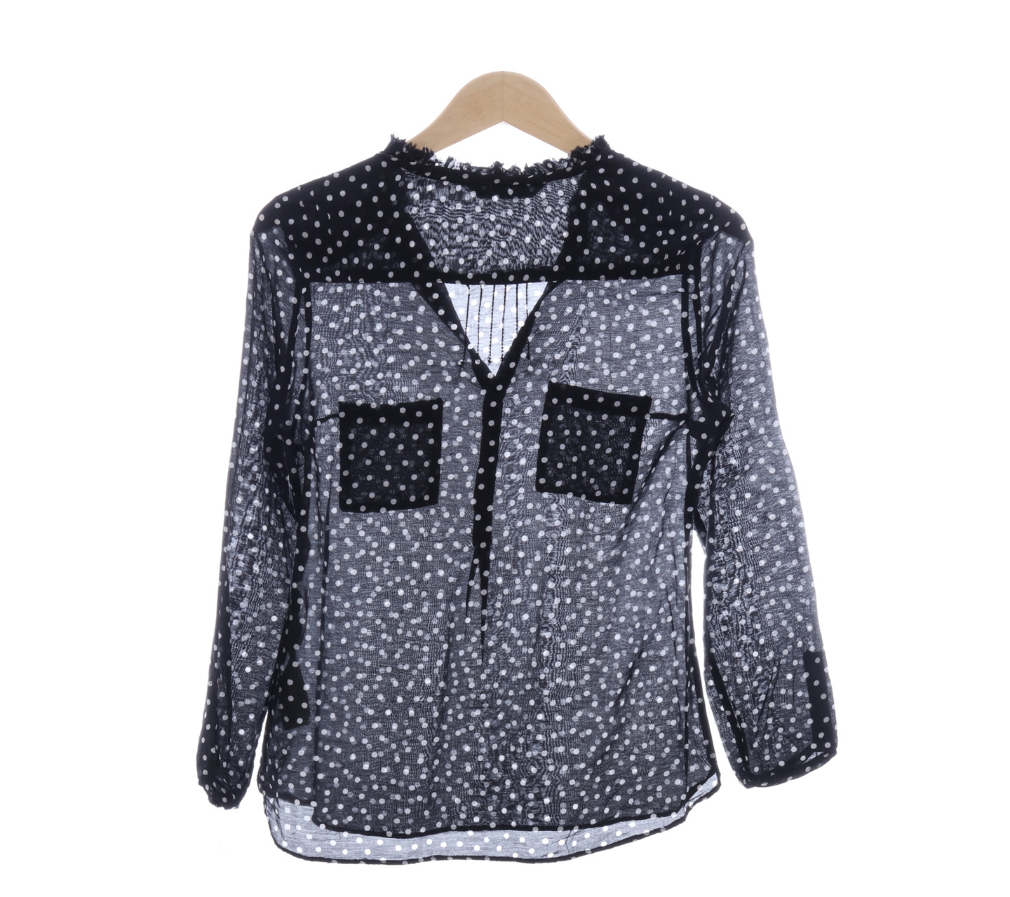 Zara Black & White Polkadot Blouse