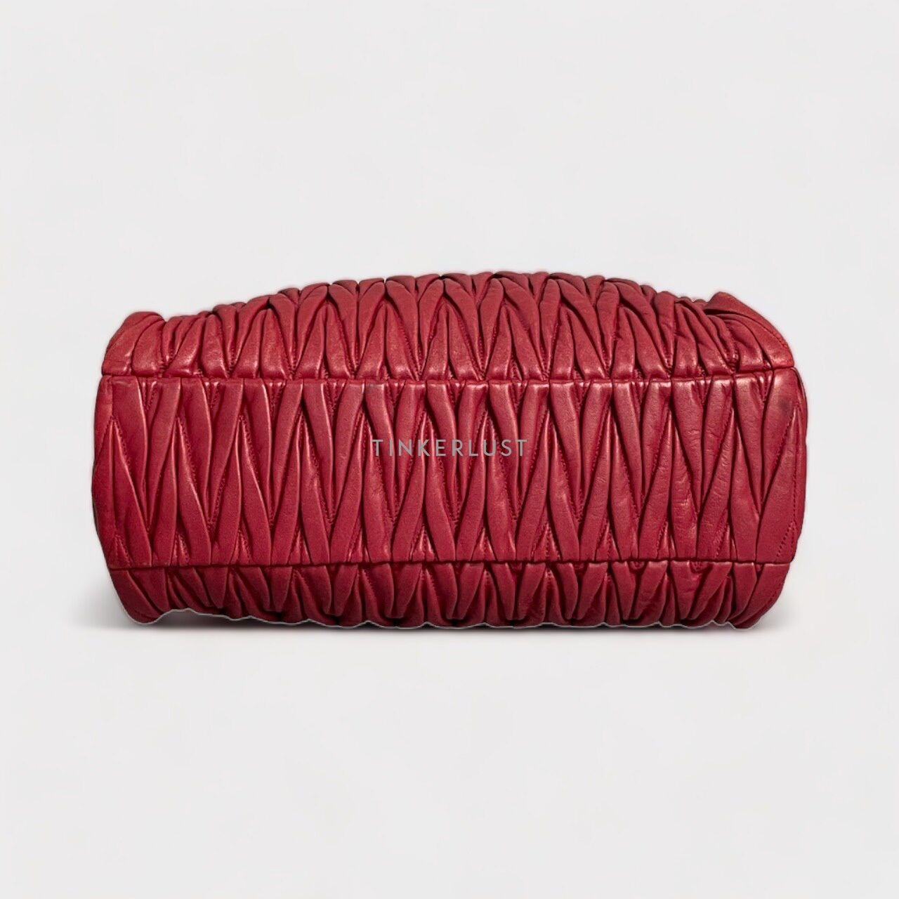 Miu Miu Matelasse Red Leather SHW Shoulder Bag