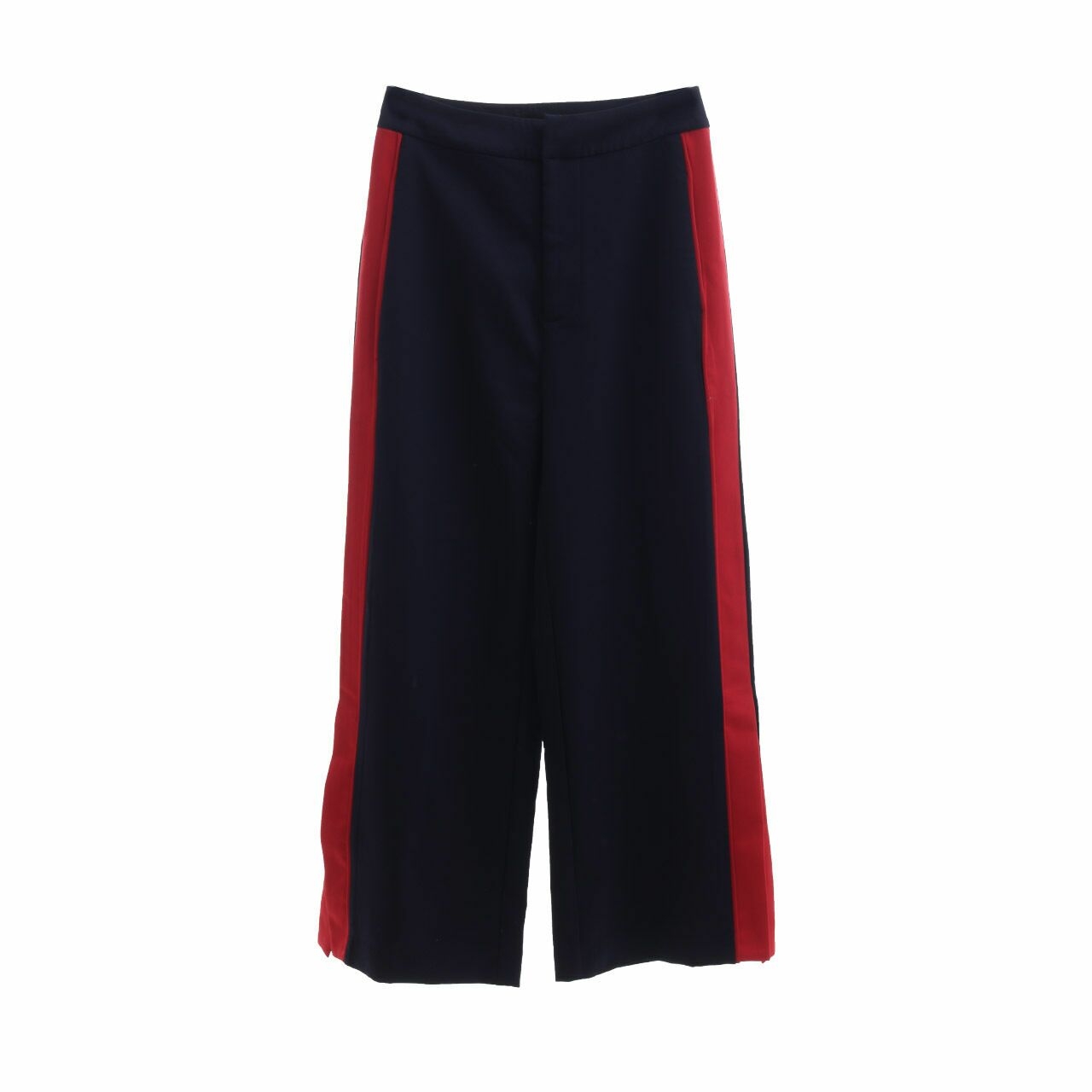 Pomelo. Navy & Red Slit Trousers