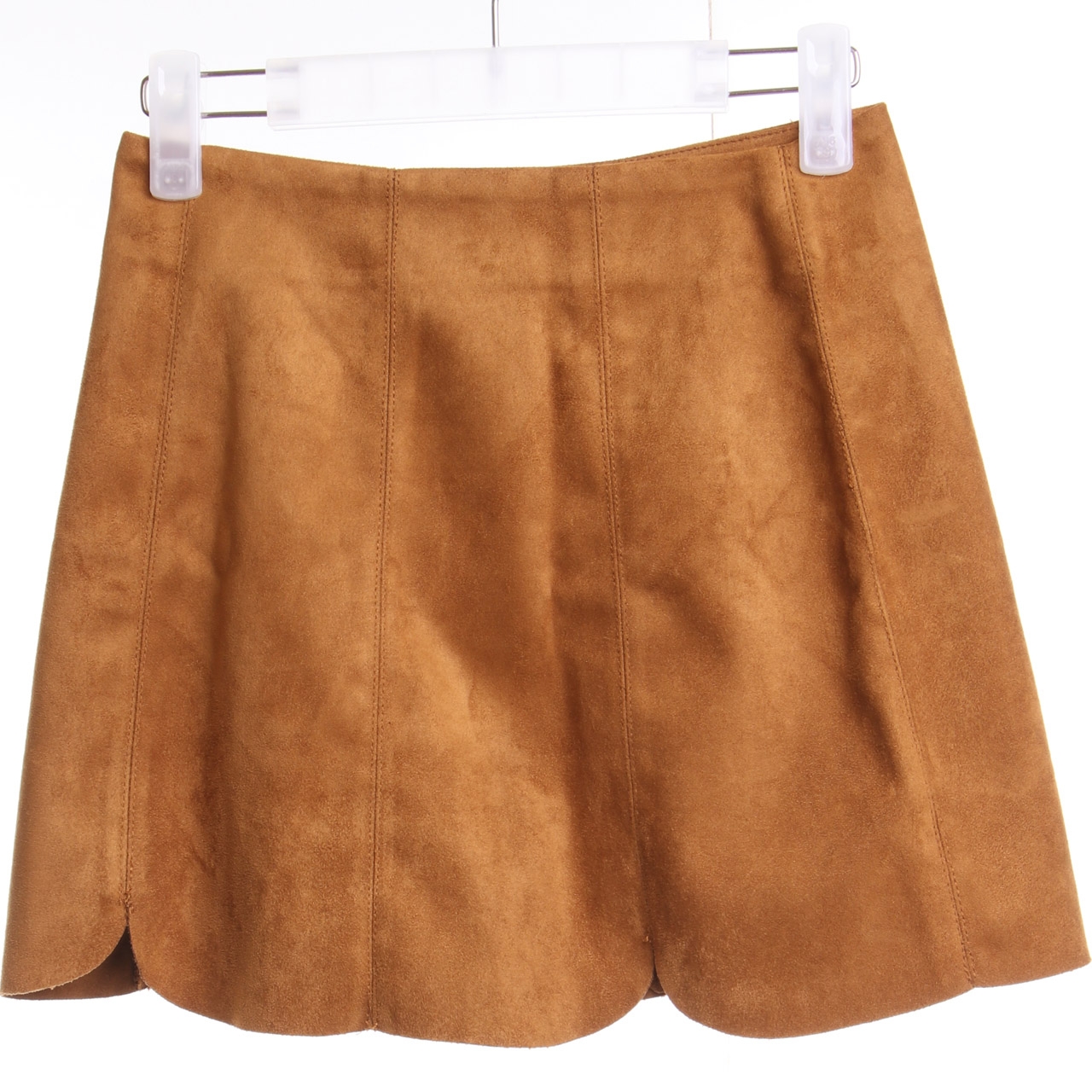 Pull & Bear Brown Suede Mini Skirt