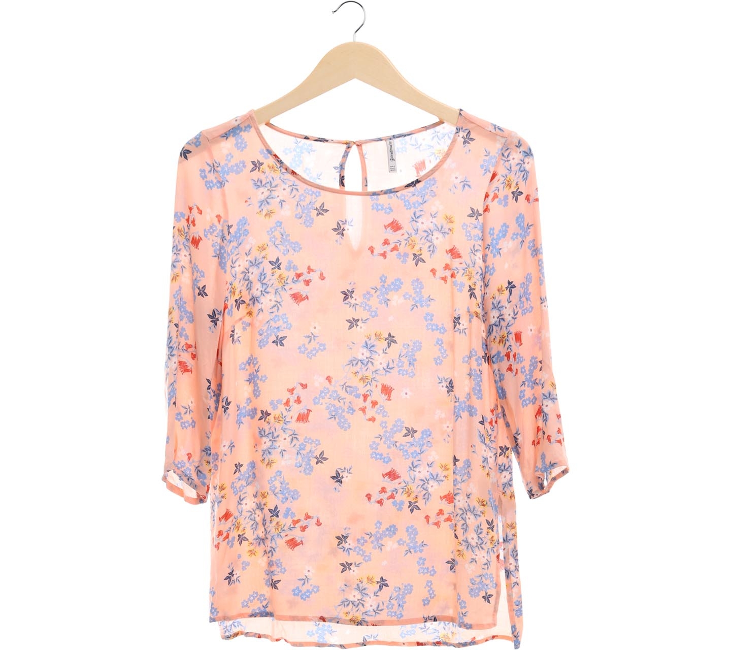 Stradivarius Peach Floral Blouse