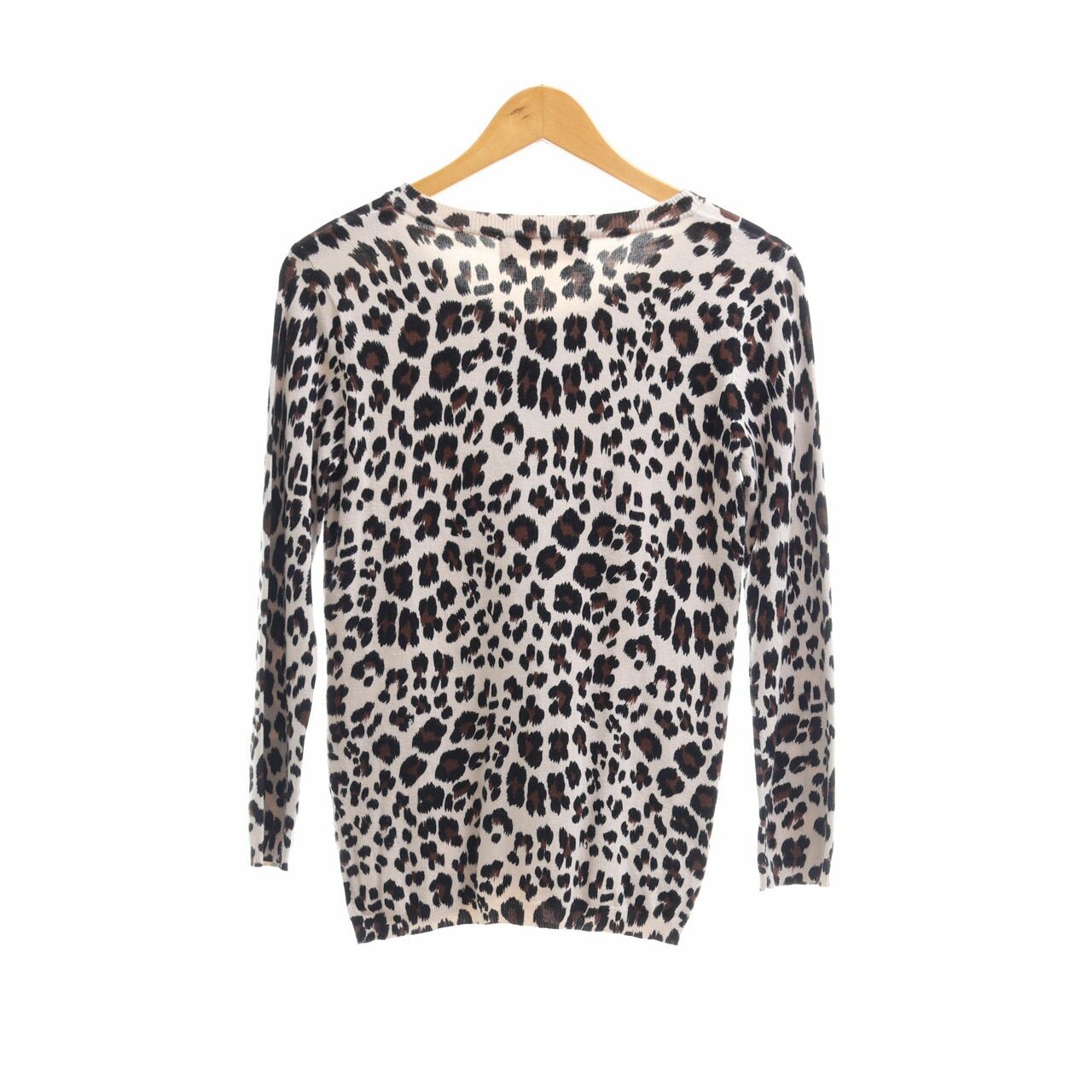 Zara Off White Animal Print Cardigan