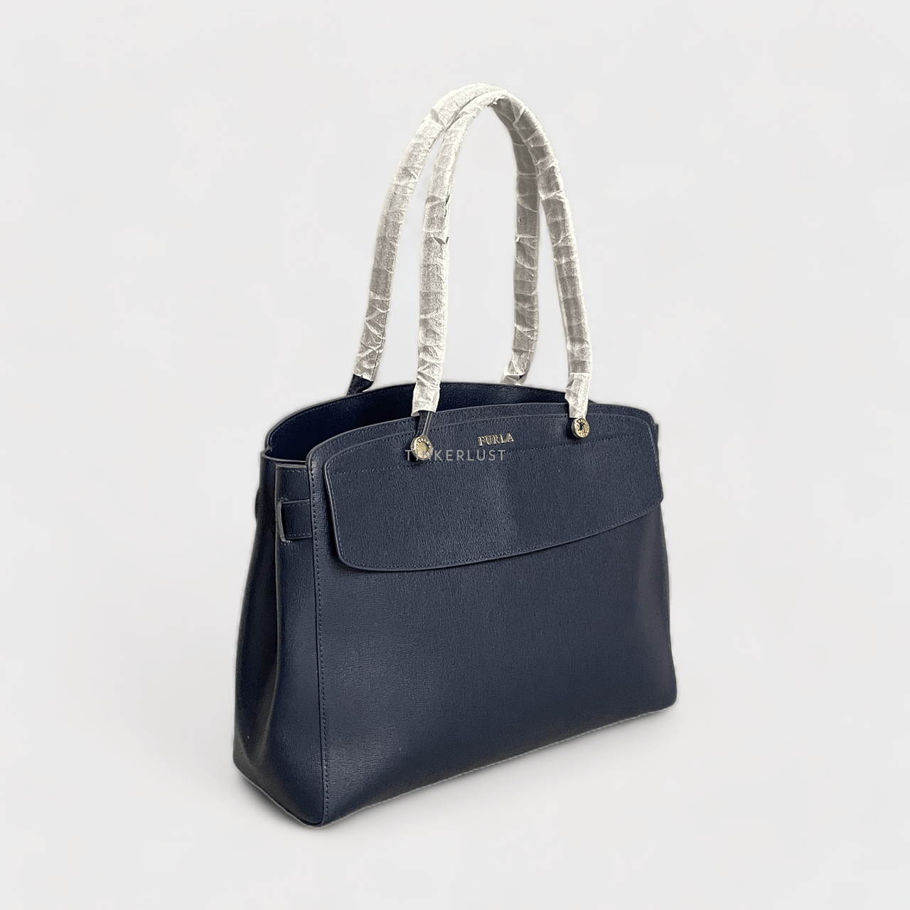 Furla Navy Stella Tote Bag