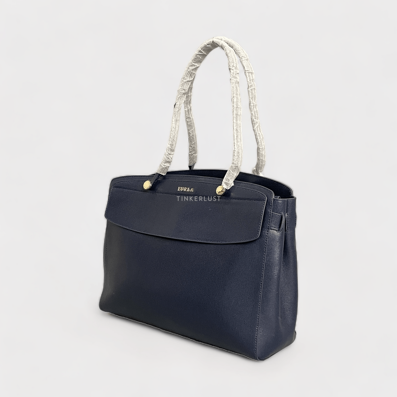 Furla Navy Stella Tote Bag