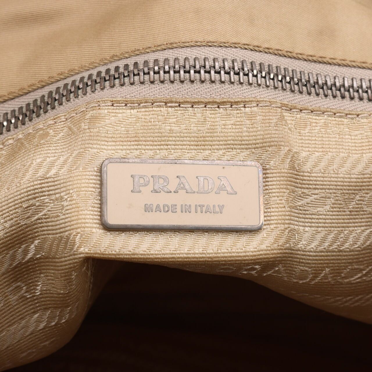 Prada Beige Nylon Tote Top Handle 