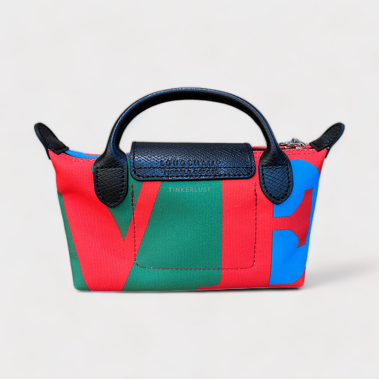 Longchamp x Robert Indiana Red Multi Pouch