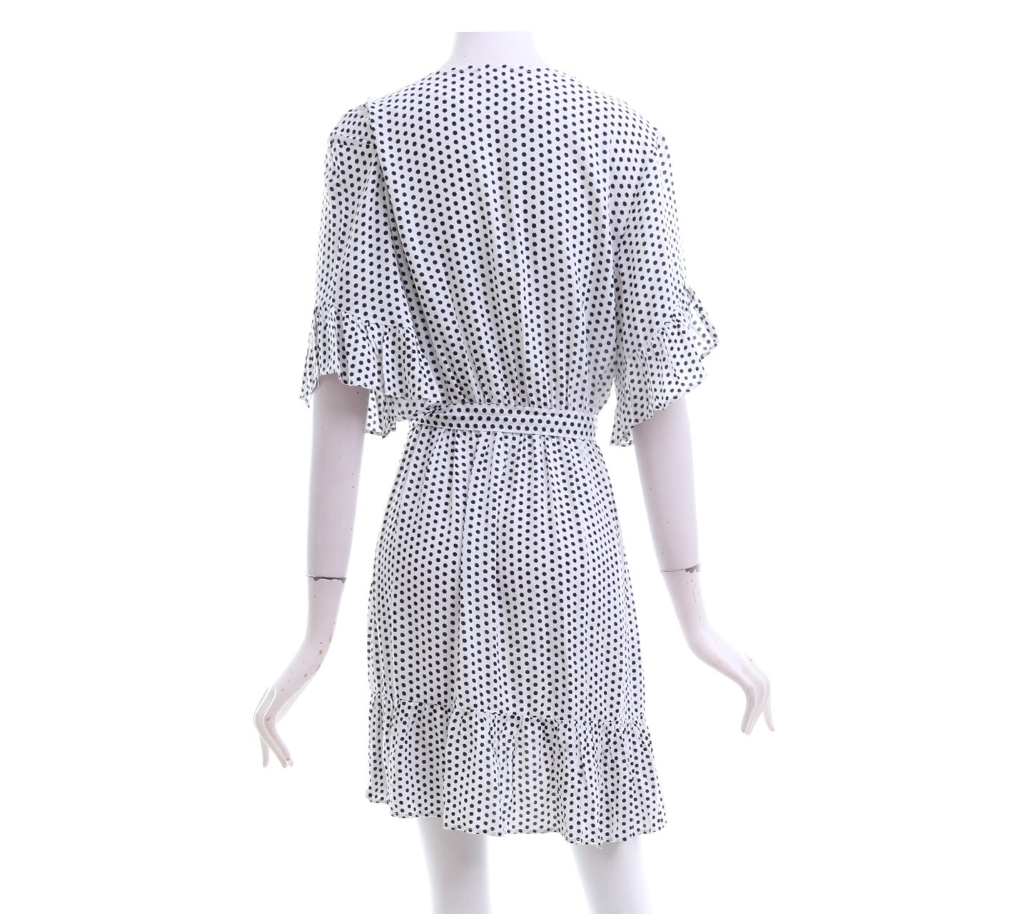 Oysho Polkadot White Wrrap Mini Dress