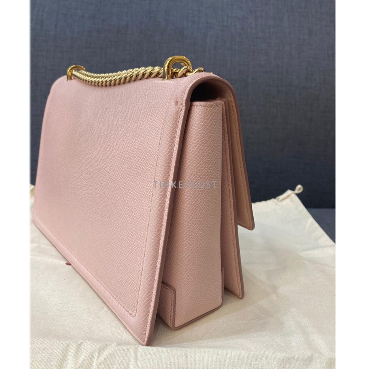 Salvatore Ferragamo Ginny Pink Bonbon Saffiano GHW Sling Bag