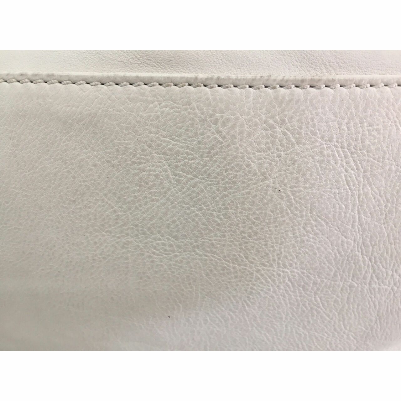 Chanel East West White Chain Tote Bag