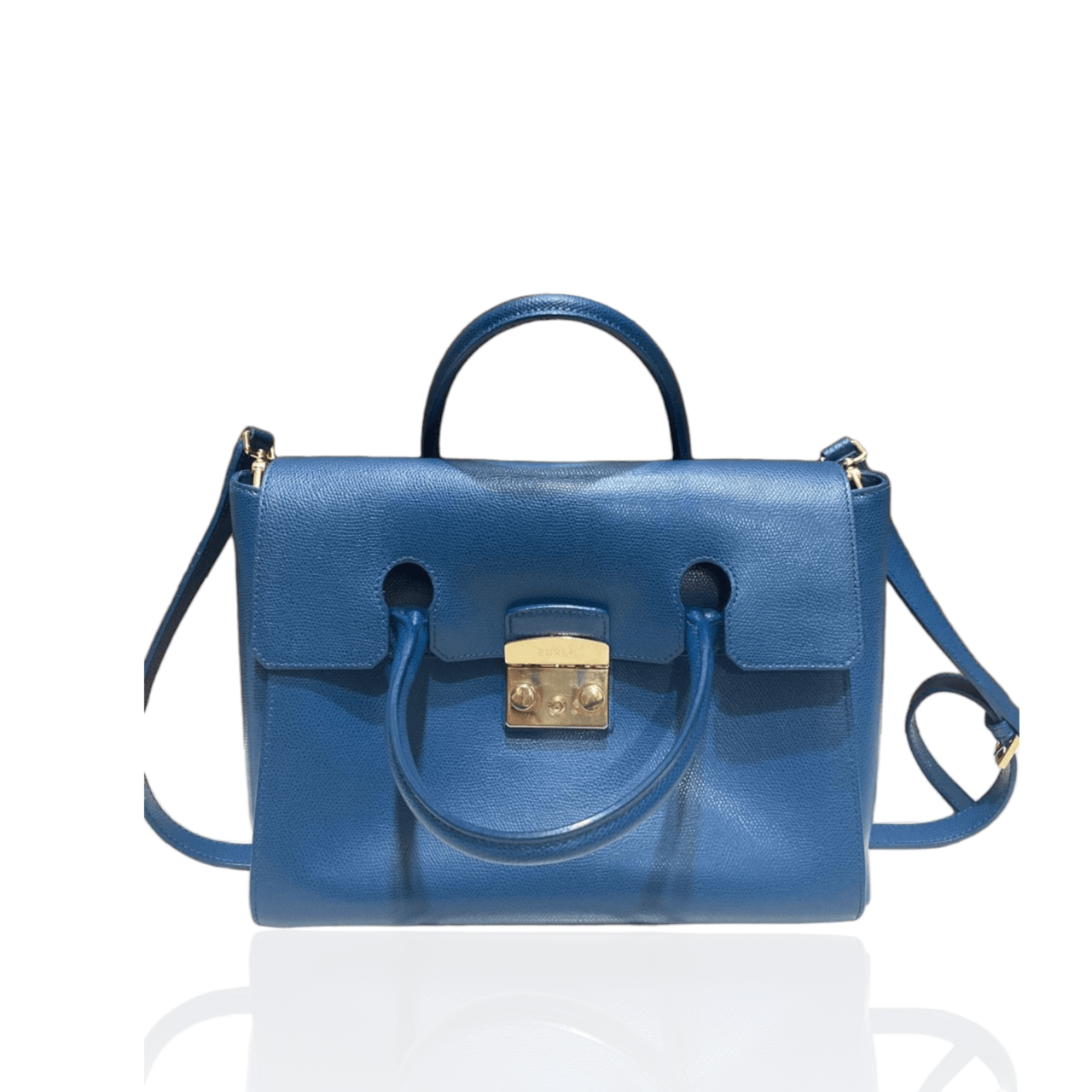 Furla Metropolis Top Handle Satchel Blue