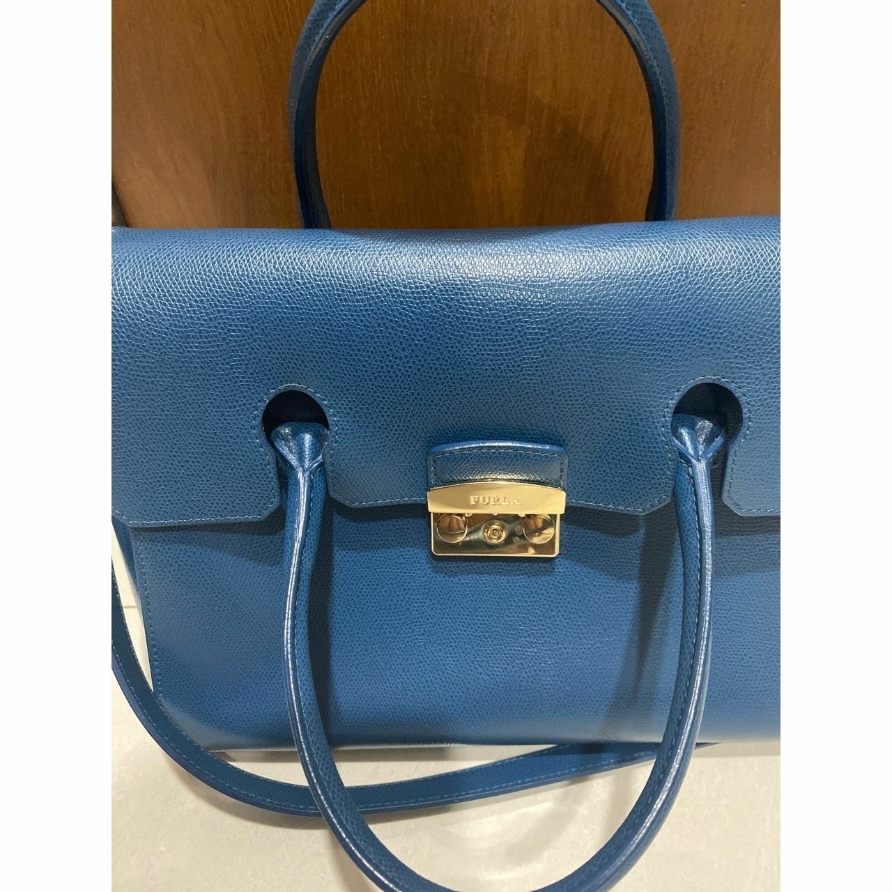 Furla Metropolis Top Handle Satchel Blue