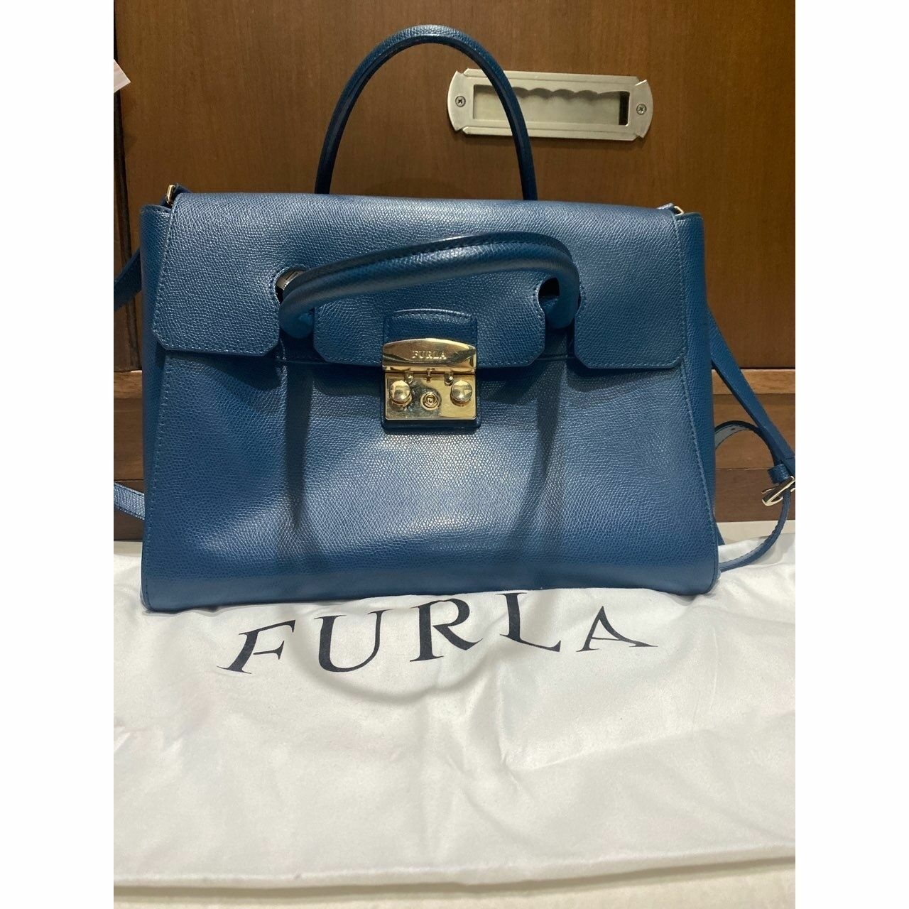 Furla Metropolis Top Handle Satchel Blue