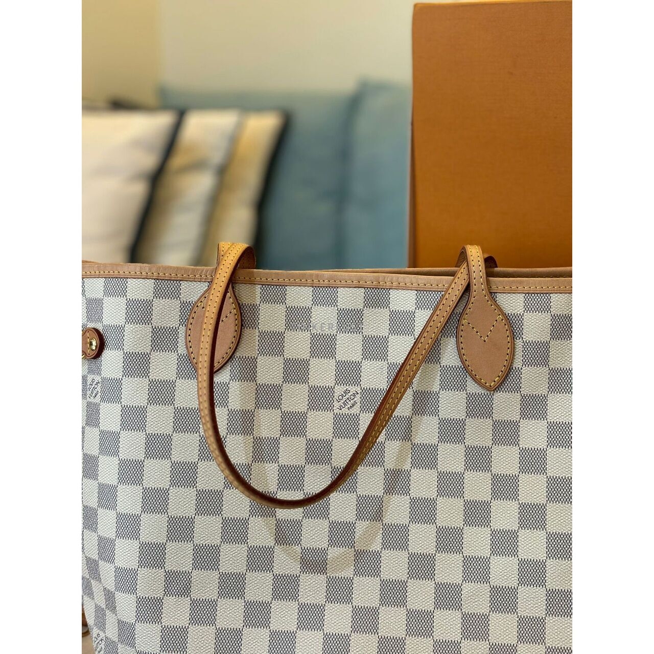 Louis Vuitton Neverfull MM Damier Azur 2023 Totebag