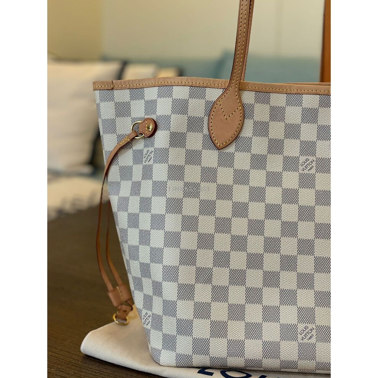 Louis Vuitton Neverfull MM Damier Azur 2023 Totebag