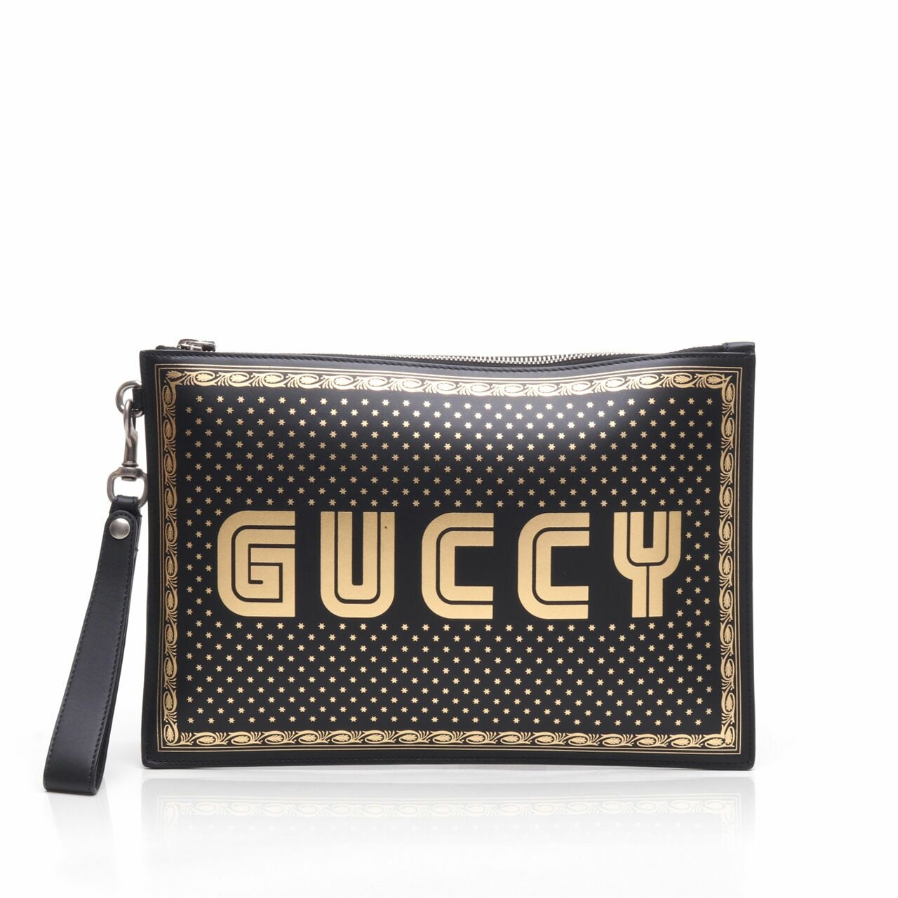 Gucci Guccy Clutch In Black