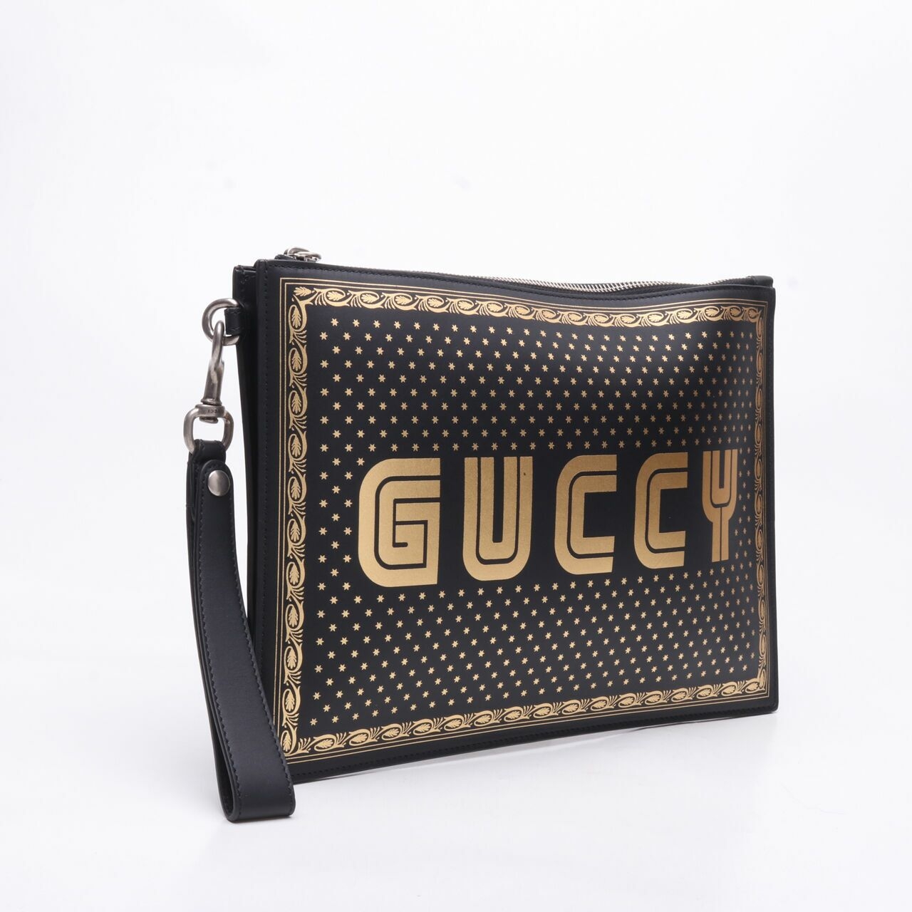 Gucci Guccy Clutch In Black