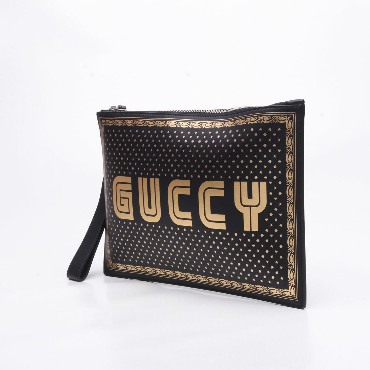 Gucci Guccy Clutch In Black