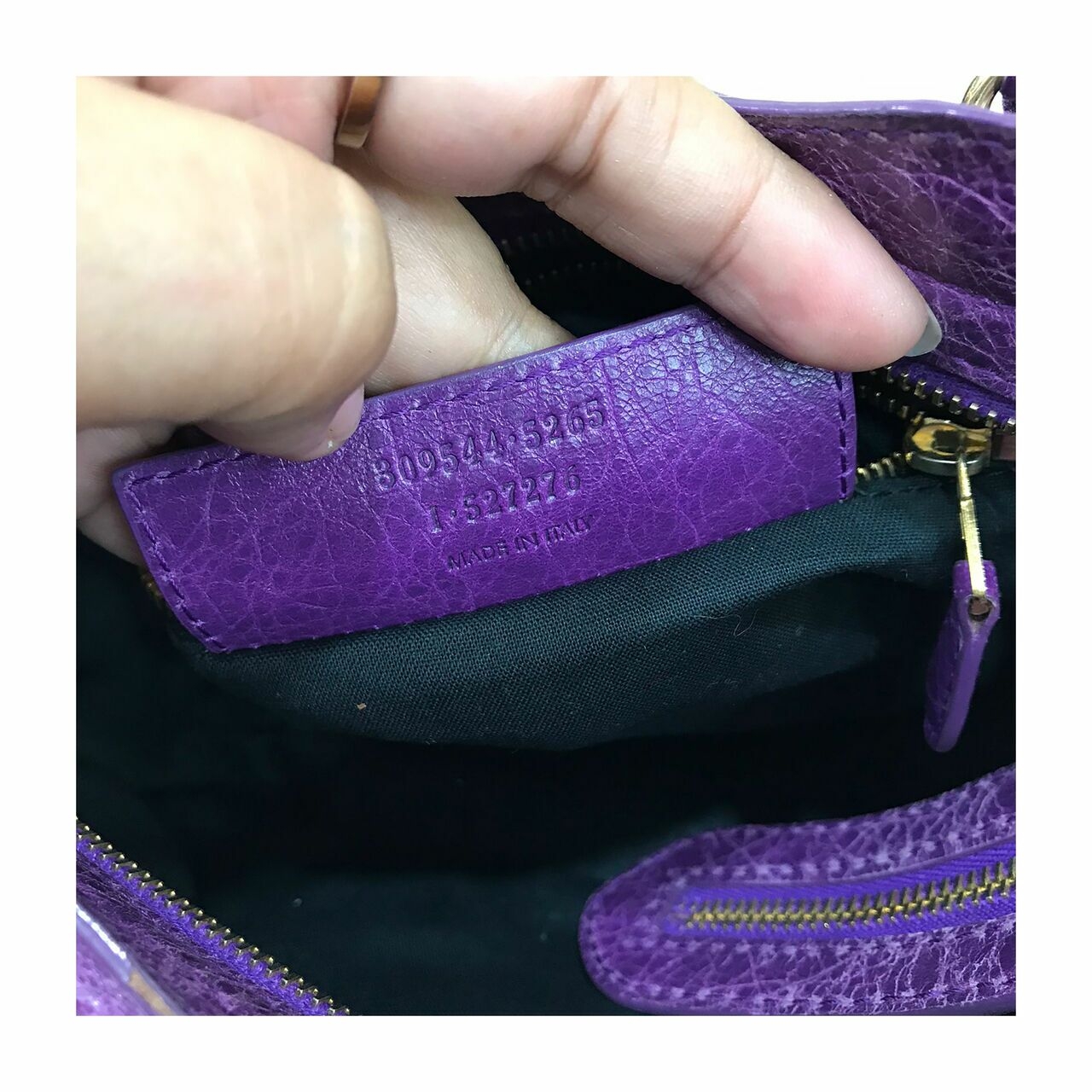 Balenciaga Purple Mini Classic Button GHW 2013  Satchel