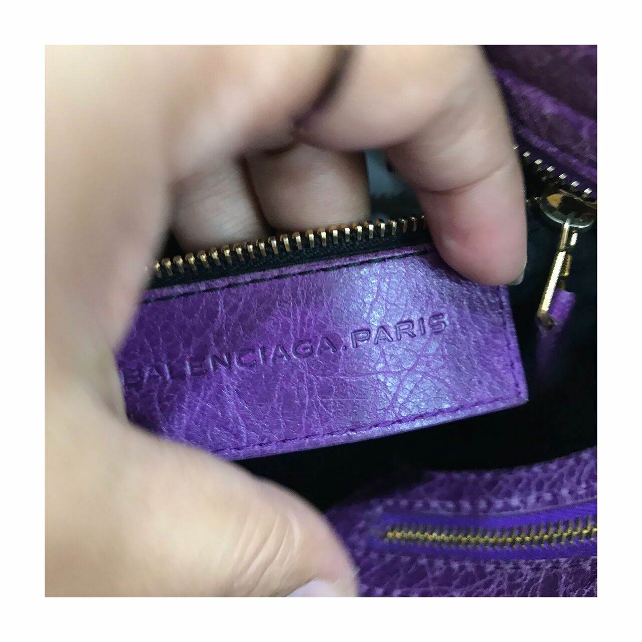 Balenciaga Purple Mini Classic Button GHW 2013  Satchel