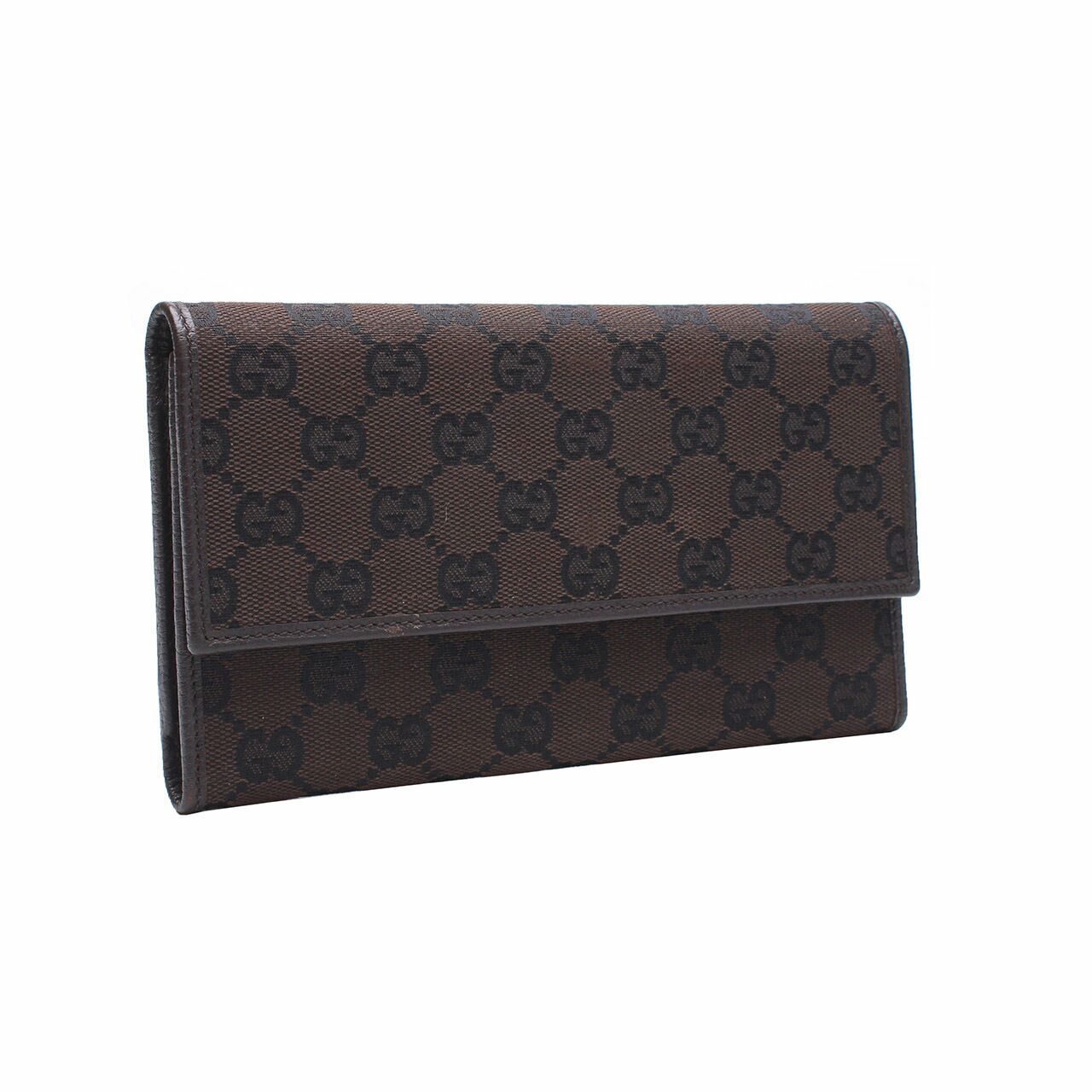 Gucci Brown Flap Wallet 