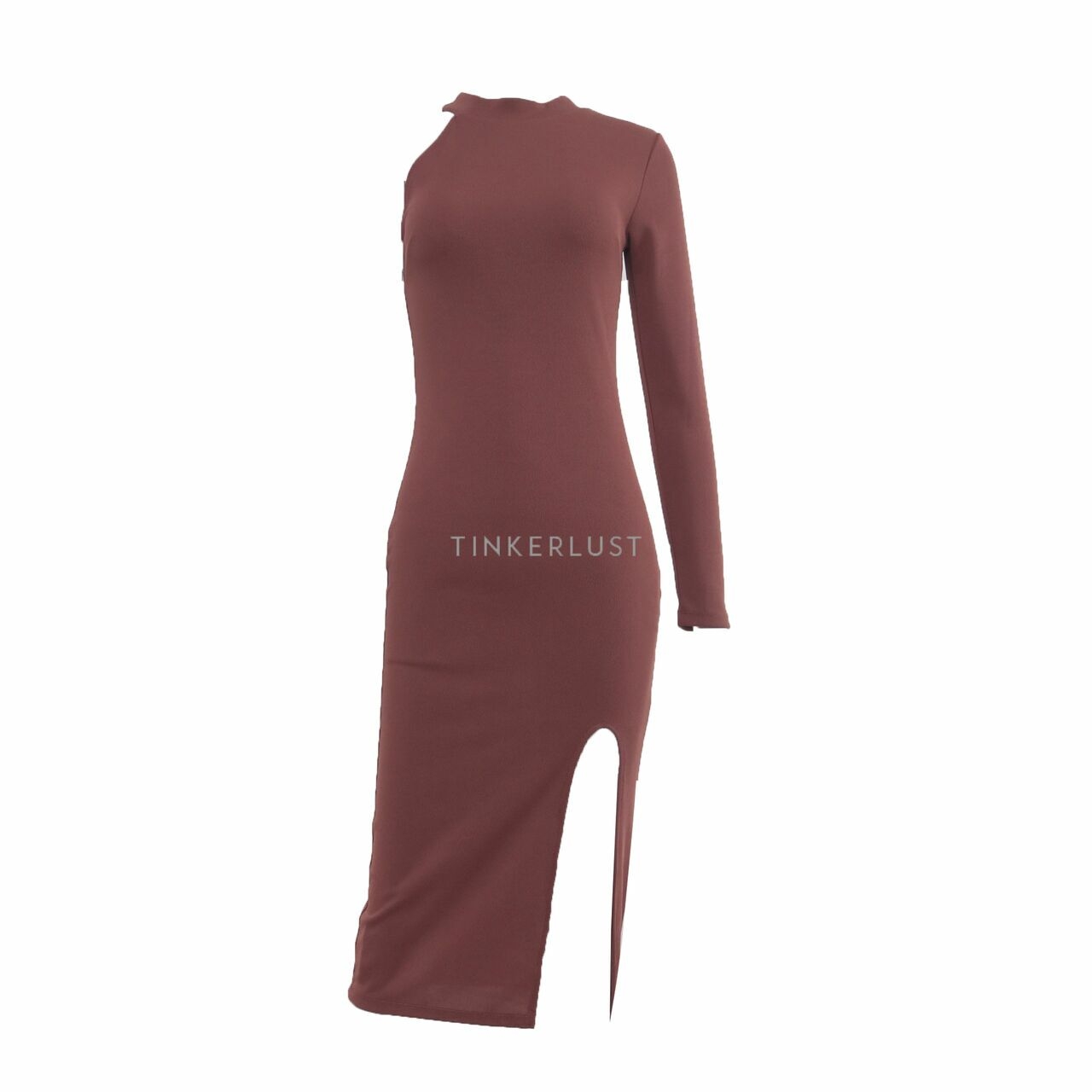 Topshop Brown Midi Dress