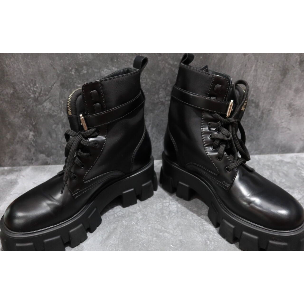 Prada Monolith Combat Boots