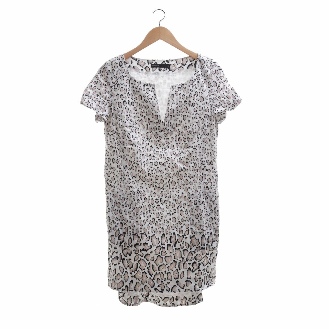 Karen Millen Light Grey Leopard Mini Dress