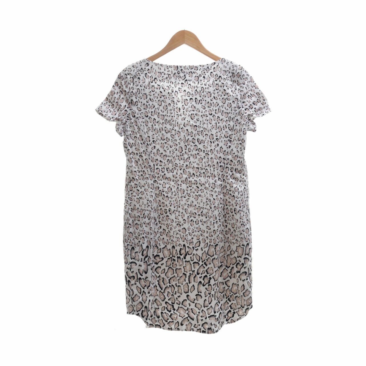 Karen Millen Light Grey Leopard Mini Dress