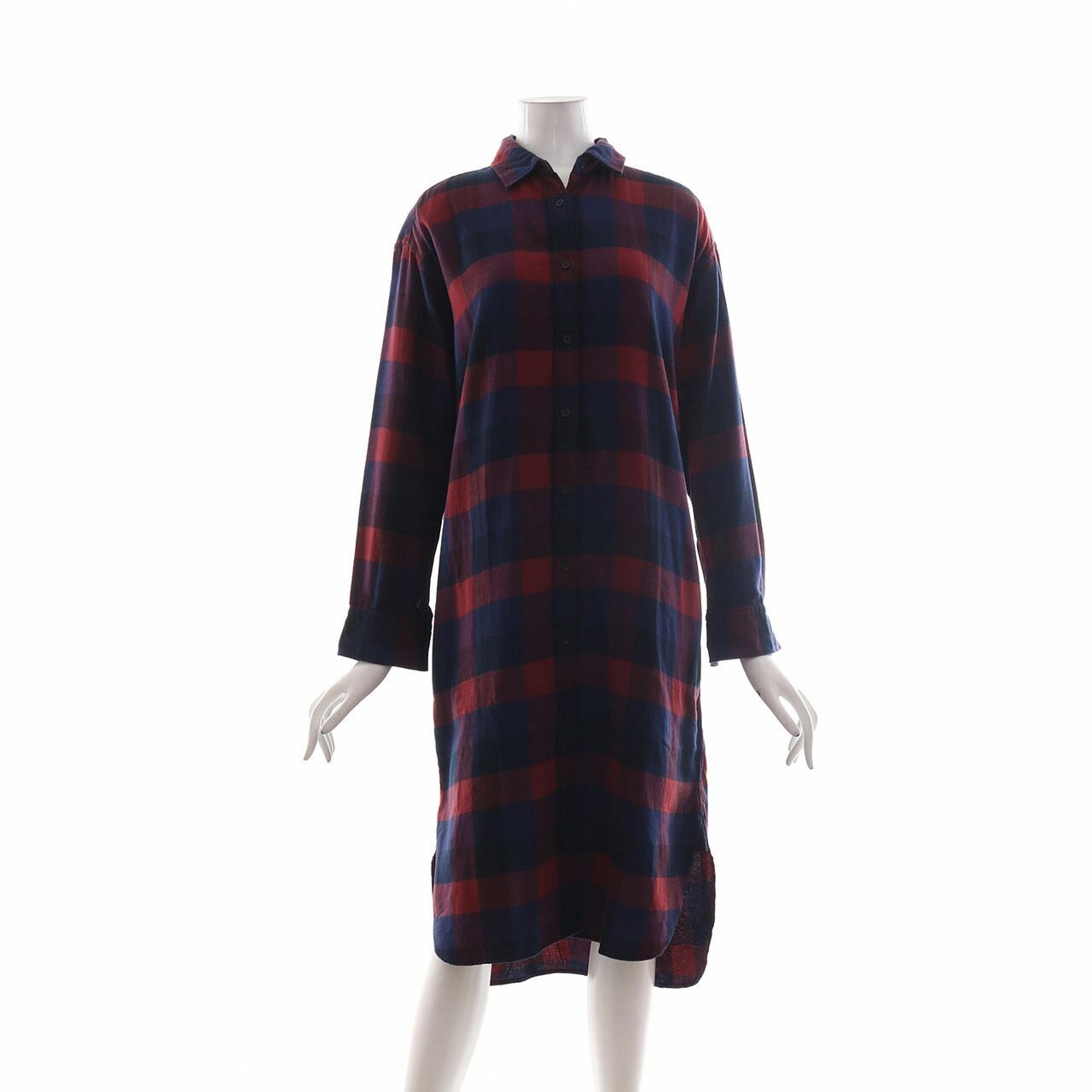 UNIQLO Multi Plaid Tunic Shirt