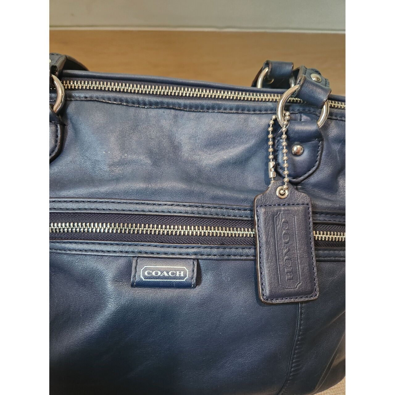 Coach Navy Tote Bag