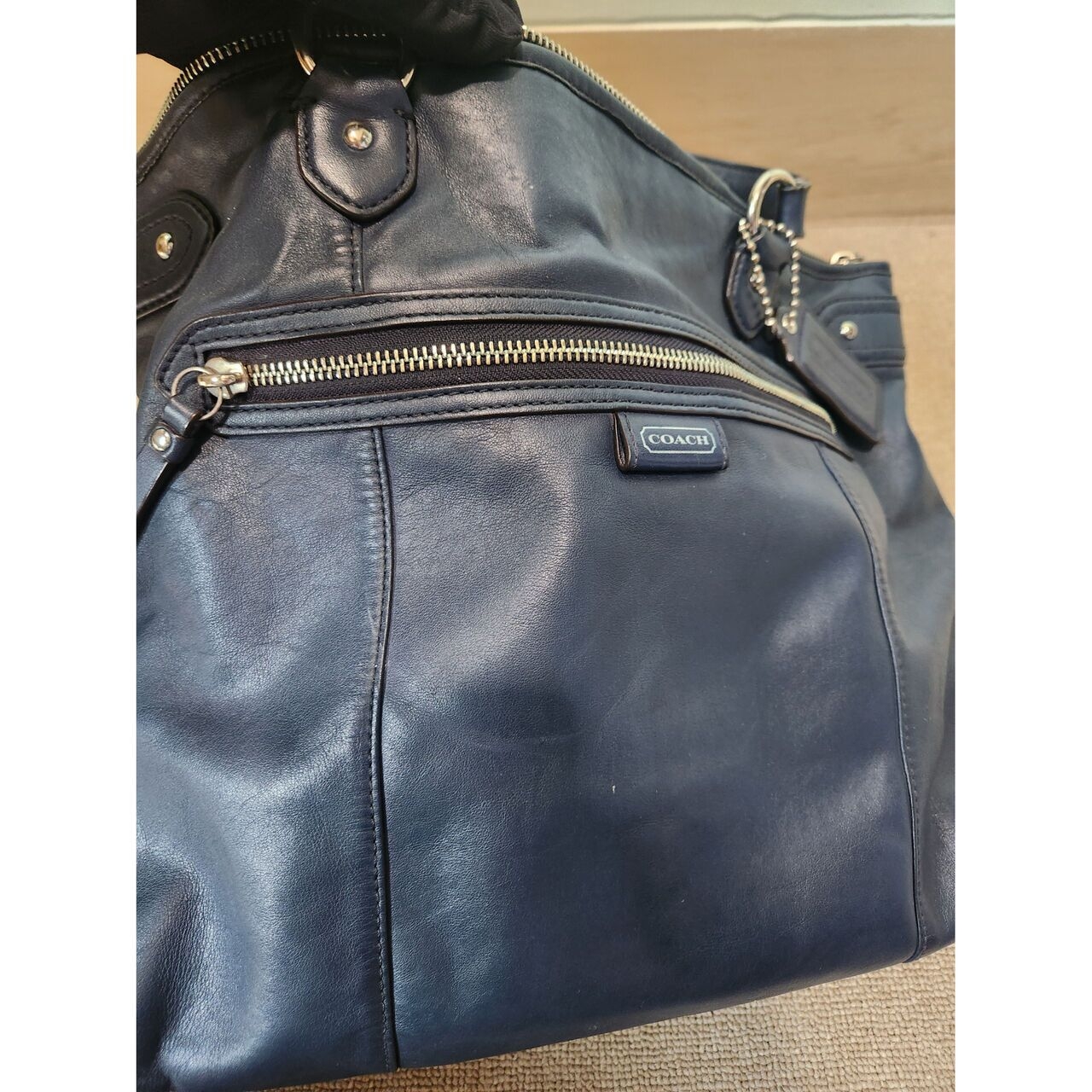 Coach Navy Tote Bag