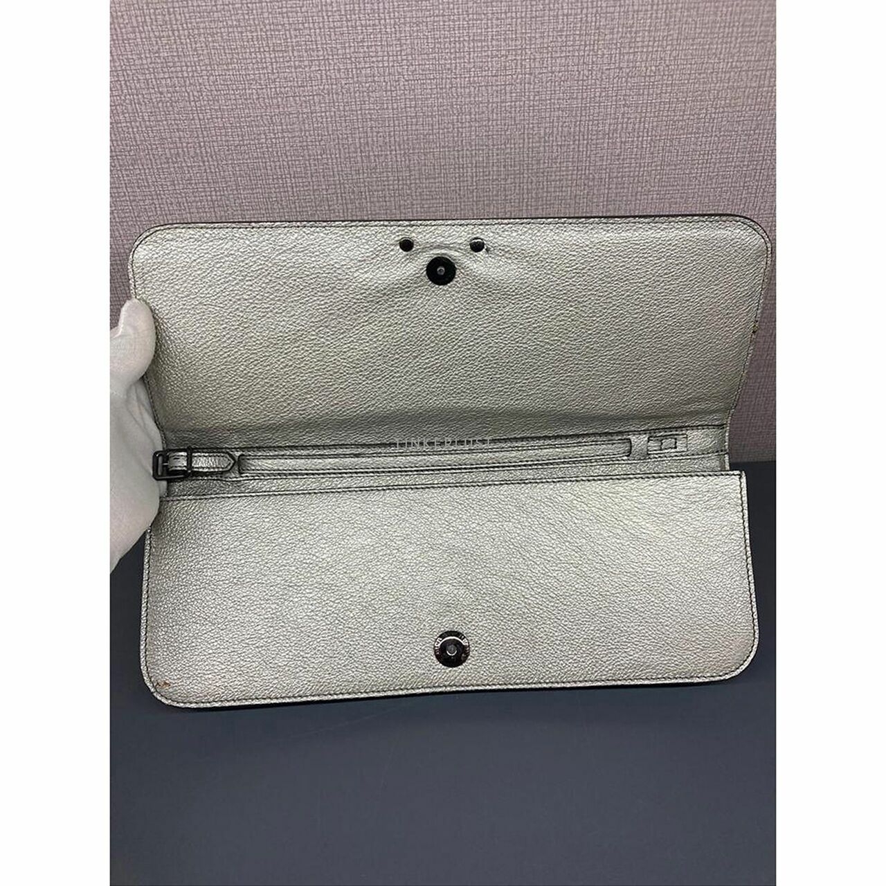 Burberry Silver Clutch