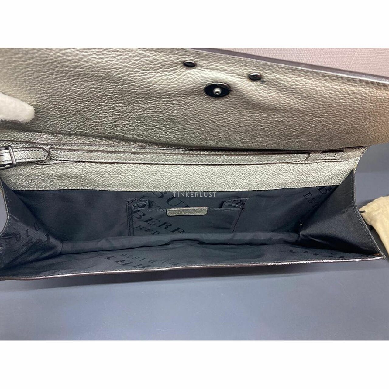 Burberry Silver Clutch