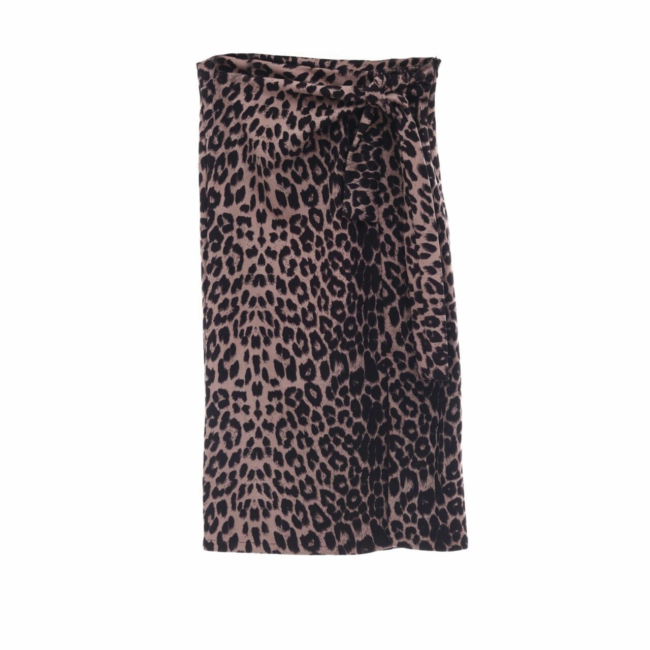 Private Collection Multi Leopard Slit Midi Skirt