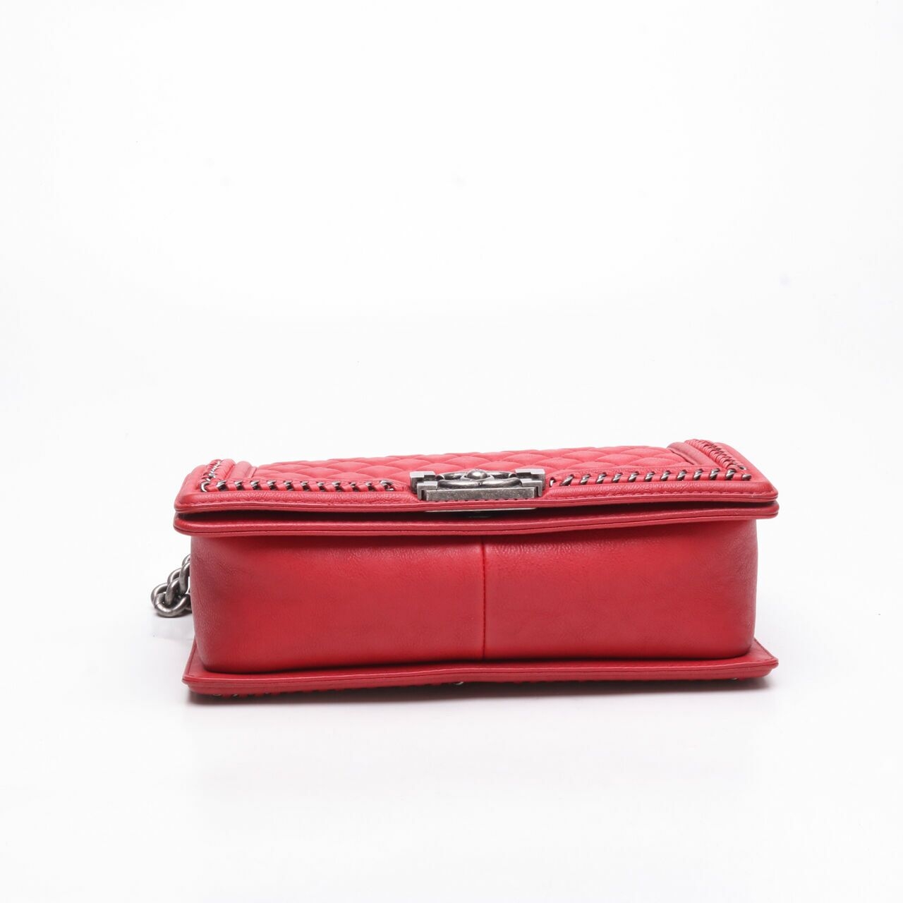 Chanel Boy Top Handle Red #23 RHW Satchel