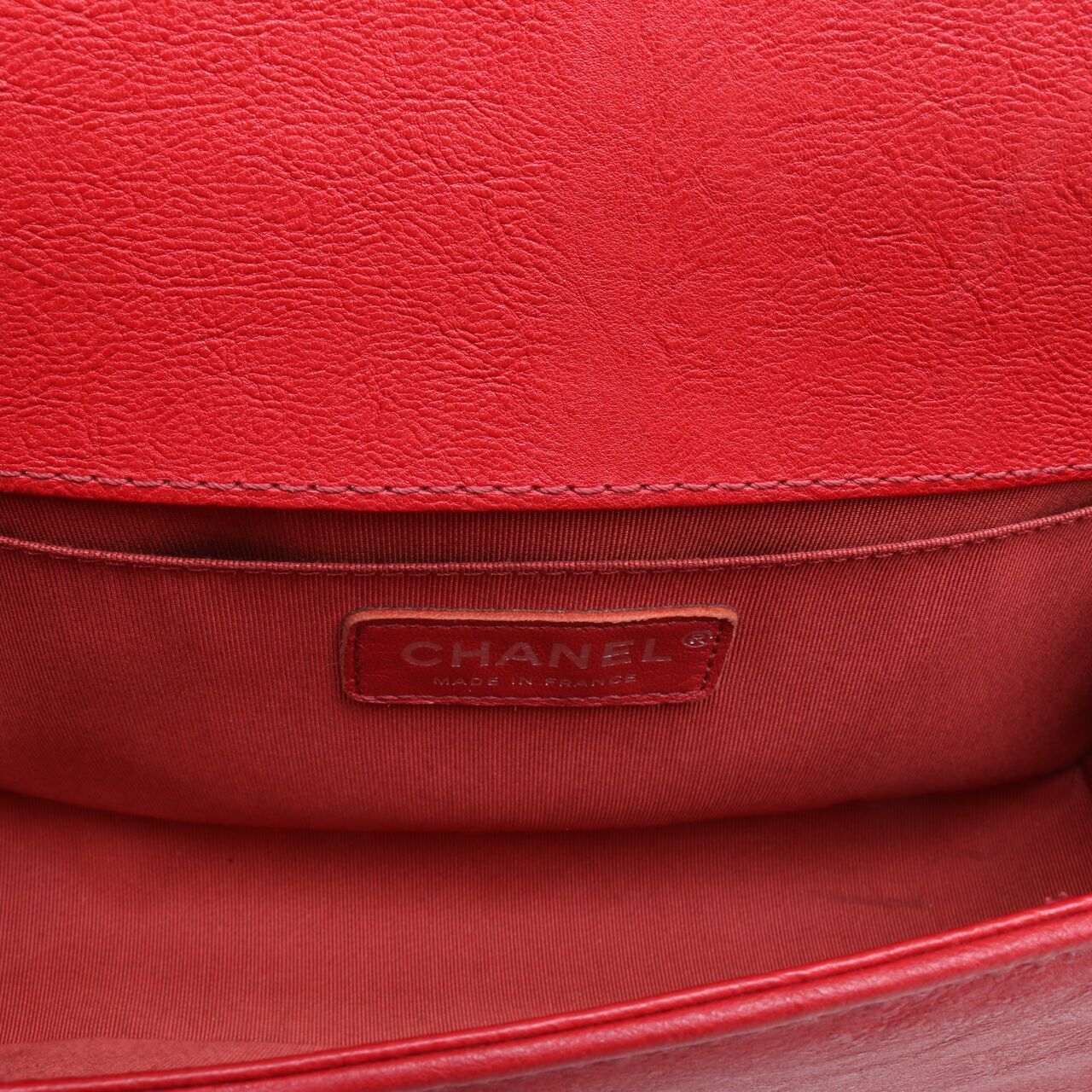 Chanel Boy Top Handle Red #23 RHW Satchel