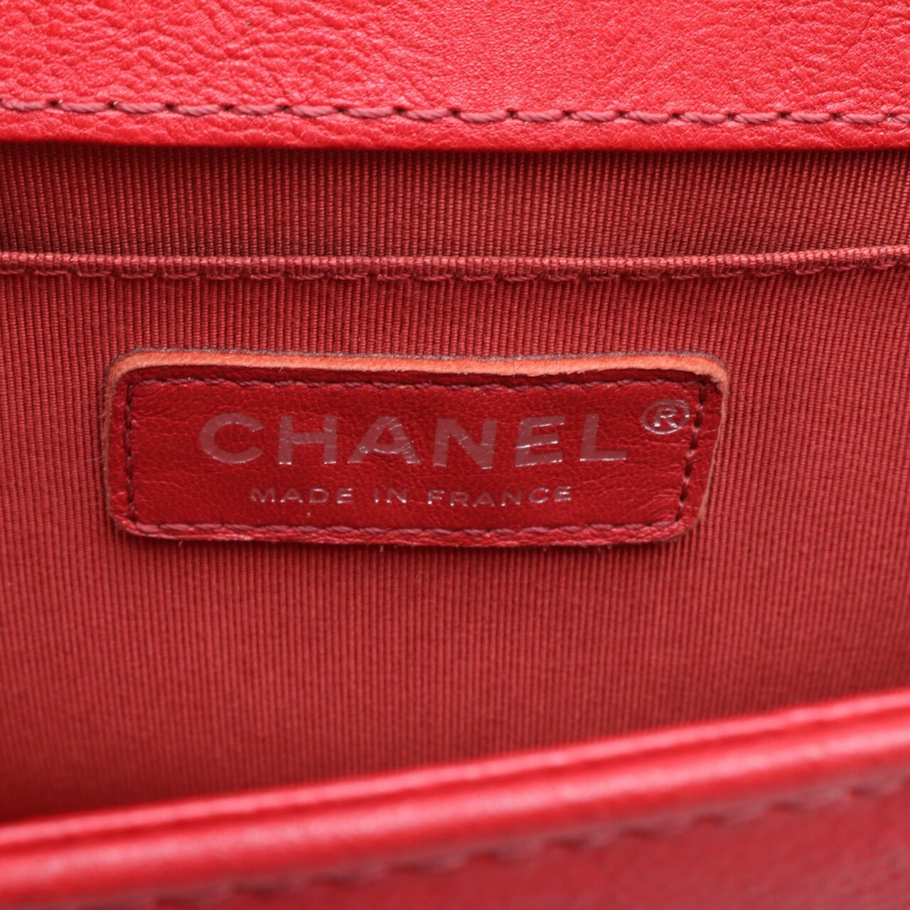 Chanel Boy Top Handle Red #23 RHW Satchel