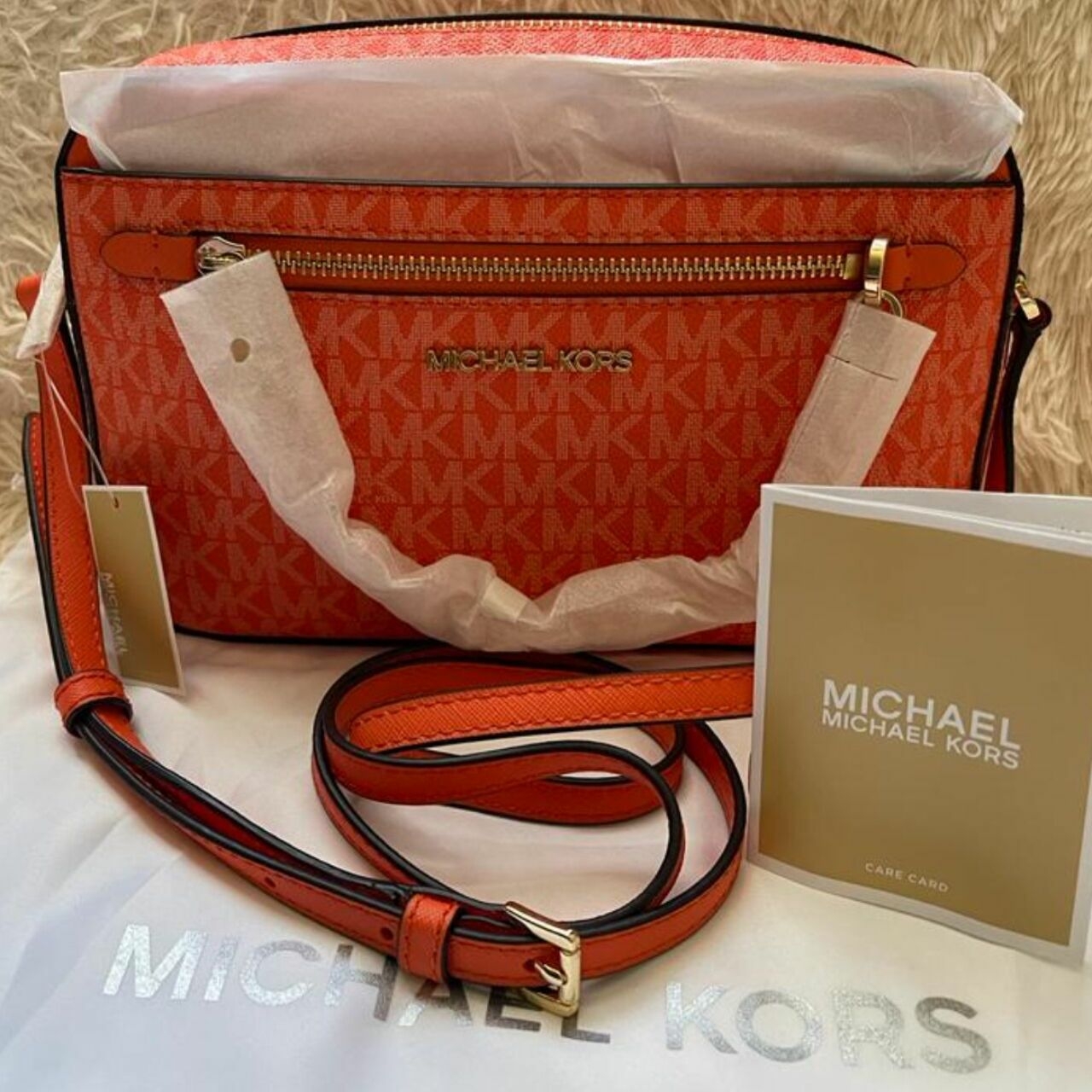 Michael Kors Large East West Jet Set Zip Chain Crossbody Bag