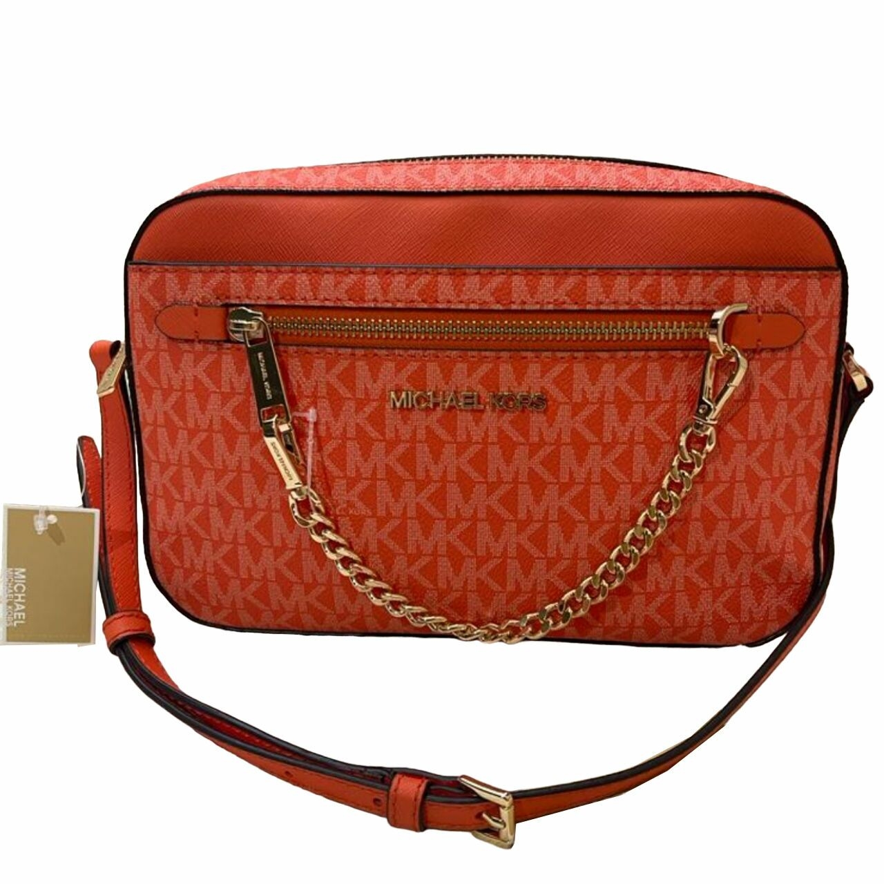 Michael Kors Large East West Jet Set Zip Chain Crossbody Bag