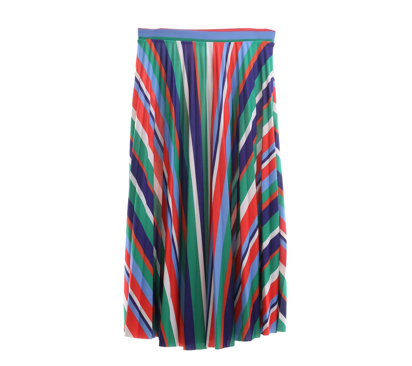 Bershka Multi Color Pleated Midi Skirt