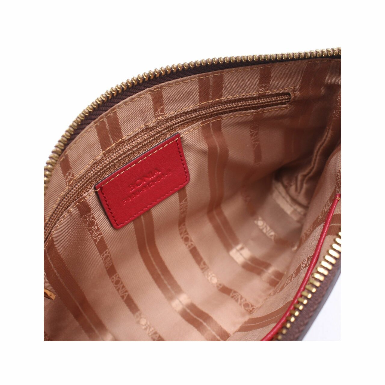 Bonia Brown & Red Pouch